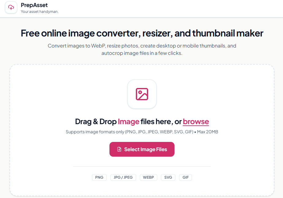 PrepAsset screenshot