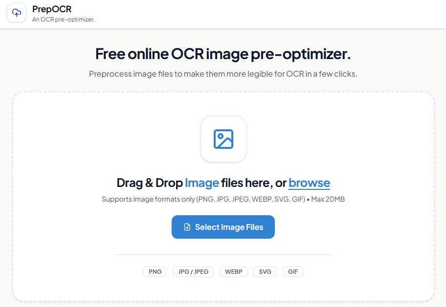 PrepOCR screenshot